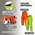 thumbnail image 5 of Forester Chainsaw Safety Chaps - Full Wrap Zipper - Safety Green (Regular (37") Fits Most 5'4" to 6' Tall), 5 of 6