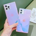 thumbnail image 2 of HSHDLDF Cute Holographic Compatible with iPhone 11 Square Edge Case, Slim Colorful Blu-ray Glossy Soft TPU Silicone Shockproof Protective Durable Cases Cover for Women Girls Blue Purple, 2 of 6
