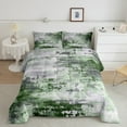 thumbnail image 2 of Watercolor Tie Dye Comforter Set,Modern Abstract Bedding Set Teens,Green Grey Ombre Bed Set,Contemporary Grunge Aesthetic Down Comforter (Green Grey,King Size), 2 of 6
