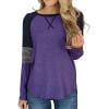 thumbnail image 1 of Blusa de camiseta con costuras en bloque de color superior para mujer FleinngHoz JD710547125, 1 of 1