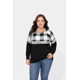 thumbnail image 2 of Camiseta RITERA talla grande para mujer de manga larga Colorblock XL, 2 of 6
