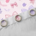 thumbnail image 4 of Homewish Cute Bow Ribbon Black Out Curtains,Cartoon Bowtie Floral Curtains Pack of 2 (42x63 Each),Pink Purple Bowknot Bedroom Curtains For Girls Kids,Ultra Soft Home Decor, 4 of 6