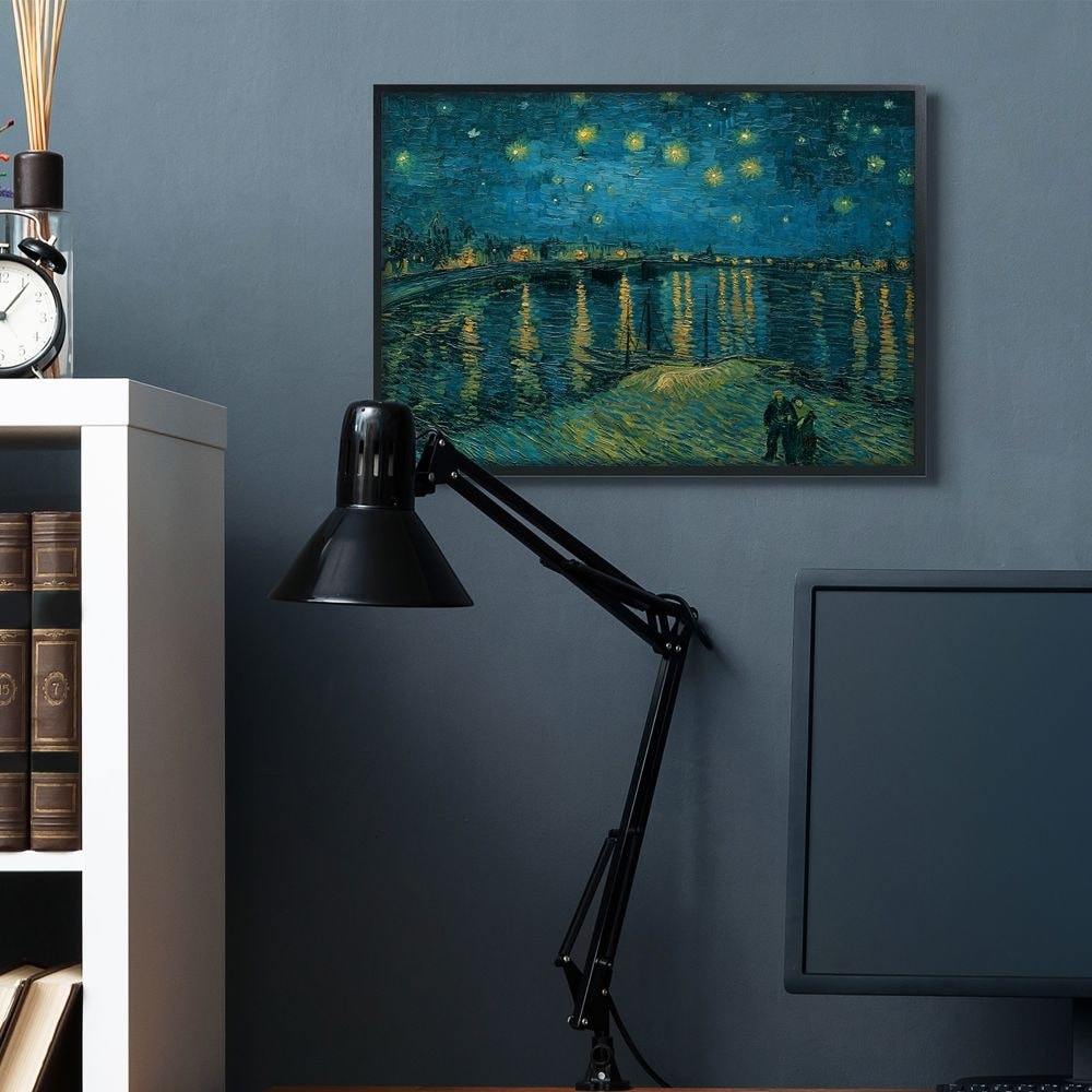 Stupell Industries Classic Starry Night Over the Rhone Van Gogh Painting Black Framed by Vincent Van Gogh