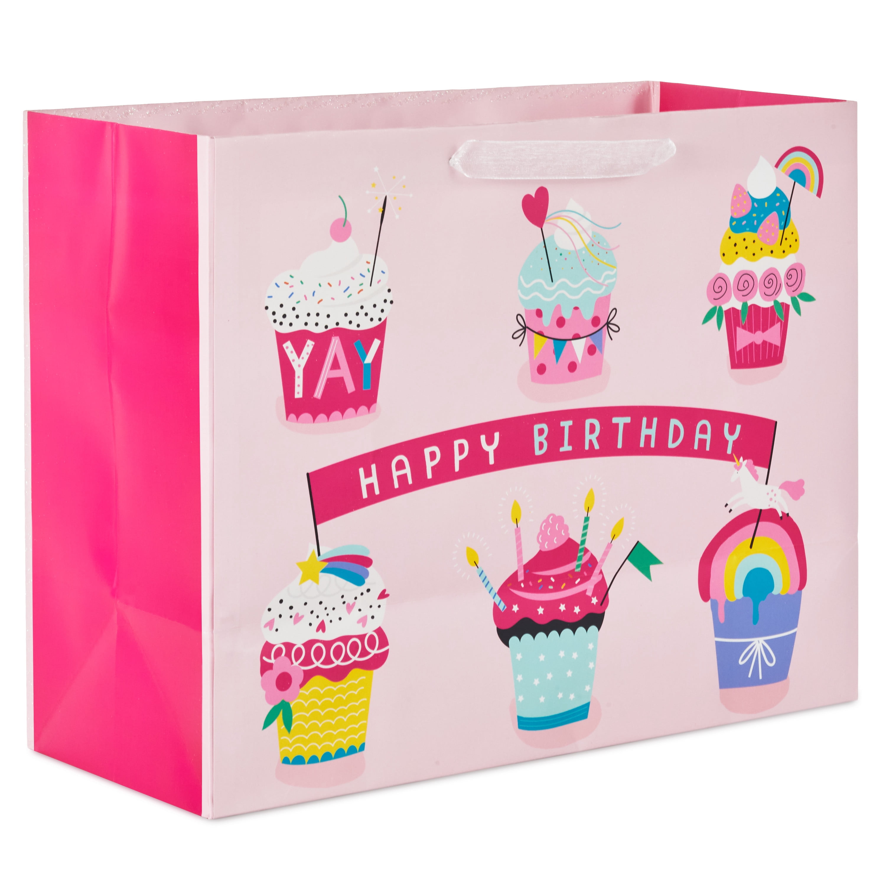 Hallmark Large Horizontal Birthday Gift Bag (Colorful Cupcakes)