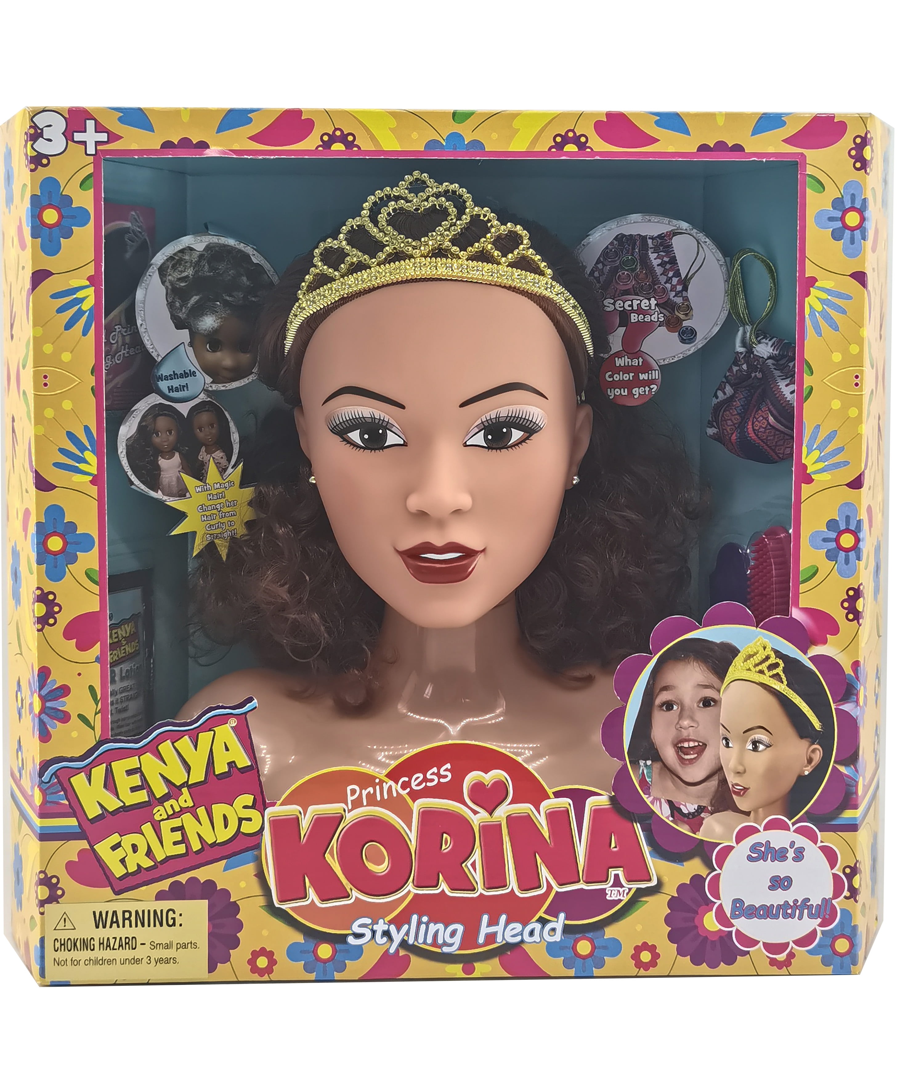 Princess Korina Styling Head Doll from the Kenya and Friends Collection Age  group for 3 years old and up 