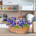 thumbnail image 3 of Outdoor Woven Flower Pot For Picnic Gardening And Storage Handmade Natural Rattan Planter, 3 of 5