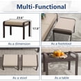 thumbnail image 5 of ASJMR L-Shaped Patio Furniture 10-seat Aluminum Outdoor Conversation Set with Swivel Rocking Chairs and Footstools,Sand, 5 of 8