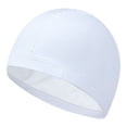thumbnail image 1 of Gorro de natación, protección auditiva grande, gorro de PU de pelo largo, gorro de natación de entrenamiento para adultos, 1 of 6