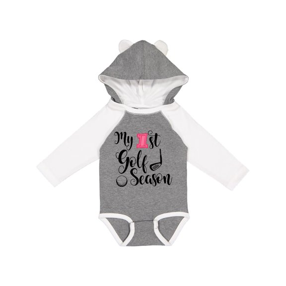 Inktastic My 1st Golf Season Girls Long Sleeve Baby Bodysuit