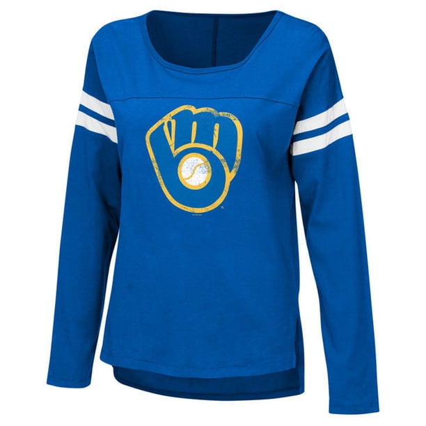 Camiseta Gráfica Touch de los Milwaukee Brewers Mujer Azul Talla Mediana
