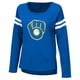 thumbnail image 1 of Camiseta Gráfica Touch de los Milwaukee Brewers Mujer Azul Talla Mediana, 1 of 1