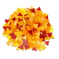 thumbnail image 1 of Unique Bargains 200g Mosaïque en Verre Teinté Triangle 14mm Rouge Orange Jaune Carreaux de Mosaïque en Vrac pour Projet Artisanal Fait Main, 1 of 8