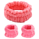 thumbnail image 1 of Diadema de spa para mujer, diadema de microfibra para maquillaje Facial, muñequera elástica y esponjosa para lavar la cara Adepaton CPB-DE-LYY945-4, 1 of 5