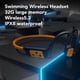 thumbnail image 2 of 32GB Open-Ear Bone Conduction Headphones, IPX8 Waterproof Wireless Bluetooth Earphones for Swimming, Diving, Sports, Orange, 2 of 4