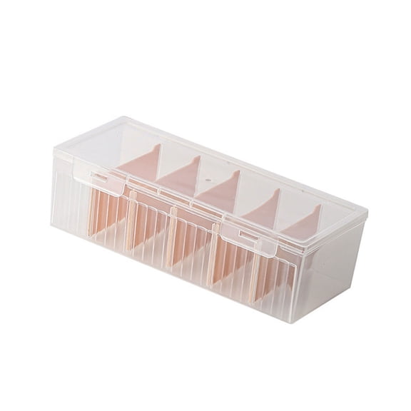 High Capacity Card Storage Container Transparent Plastic Lid and Dividers for Tidy Desk Arrangement