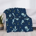 thumbnail image 3 of Yiaed Space Dinosaur Print Blanket Throw Blanket Soft Cozy Flannel Blanket for Home Bed Sofa Couch Chair-40"x30", 3 of 6