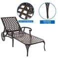 thumbnail image 4 of Cfowner Metal Chaise Lounges, Lounge Chair with Adjustable Backrest, All-Weather Recliner Lounge Bed for Poolside, Porch, Patio, 4 of 6