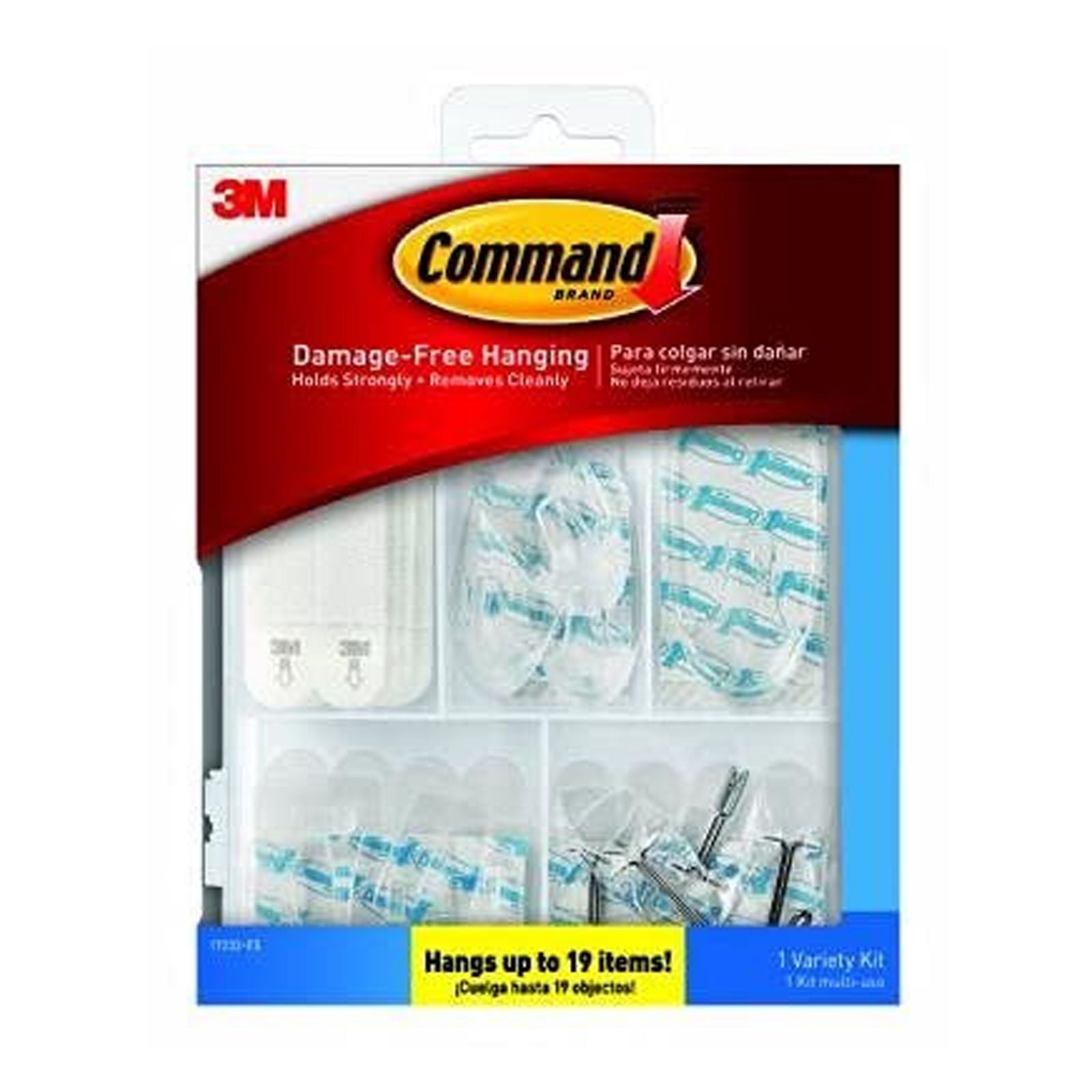 Command 17232-ES Hanging Hooks, General Purpose, Assorted, Clear, 53-Pk. - Quantity 2