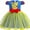 Blue with red bow, variant on QEFJNO 1-6Y Princess Dress for Girls Birthday Gift Christmas Halloween Fancy Party Dress