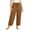 Coffee, variant on Women's Corduroy Pants Drawstring Elastic Waist Baggy Wide Leg Trousers Pull On Fall Winter Harem Outfit with Pockets (L, Beige)