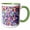 Green/White, variant on 3drose, Painted Wall - a Colorful Potpourri of Splashes of Paint in a Creative, Random Fashion, 15oz Two-tone Yellow Mug