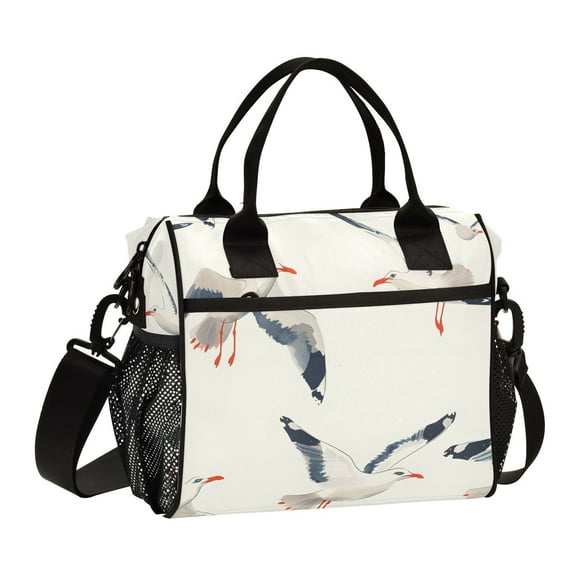 Ckdifva Seagull Cooler Bag Cooler Cooling Tote Lunch Bag Lunch Box Front Pocket with Shoulder Strap