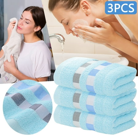 

Aligament 3PC Towel Absorbent Clean And Easy To Clean Cotton Absorbent Soft Suitable For Kitchen Bathroom Living Room Towels