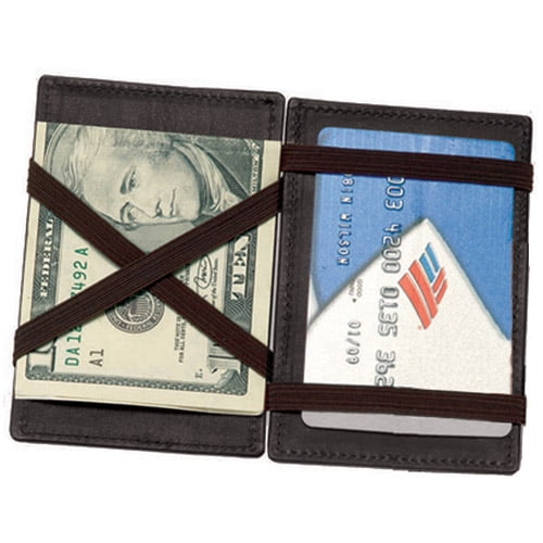 Alpine Swiss Mens Leather Magic Wallet ID Window 9 Card Slots 2 Sided Billfold