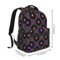 thumbnail image 2 of Fotbe Vinyl Records Musical Notes Mochila Casual con Estampado para Escuela, Viajes y Actividades al Aire Libre - Duradera, Ligera y Cómoda, 2 of 5