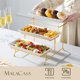 thumbnail image 3 of Bandejas de servicio de 3 niveles MALACASA de porcelana blanca para fiestas, 3 of 8