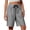 Black women's drawstring bermuda shorts a1, variant on Women's Drawstring Striped Bermuda Shorts Casual Loose Elastic Waist Beach Pants Summer Lounge Shorts Travel Vacation Beachwear, Light Blue S
