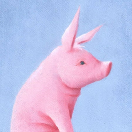 Oopsy Daisy - This Little Piggy Canvas Wall Art 14x14, Margot Curran