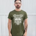 thumbnail image 3 of Tee Hunt Revolution Gothic Skulls T-shirt Angel Wings Skeleton Horror Men's Tee, Military Green, 3X-Large, 3 of 5