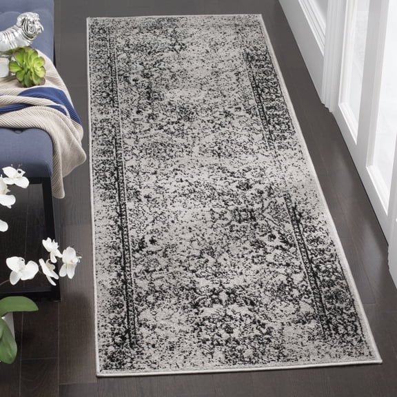 Safavieh Shawn Traditional Faded Runner Rug, Gray/Black, 2'6" x 12'