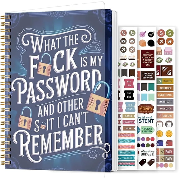 Funny Password Notebook What the F*/ Is My Password Keeper Notebook Planner