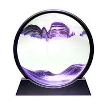 LAMIRO Purple Ornaments 3D Moving Sand Art Decoration