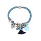 thumbnail image 1 of Pulsera simple de PU para mujer y niña con colgante de acrílico, joyería de regalo (azul claro), 1 of 2