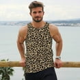 thumbnail image 6 of Lsque Leopard Print-1 Pattern Mens Tank Tops Muscle Athletic Quick Dry Sleeveless Workout Fitness T Shirts Beach Tank Top, Loose-fit Sleeveless Shirt for Men-X-Large, 6 of 7