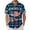 Patriotic Colors, variant on Mens Patriotic 4th of July Shirts Vintage Short Sleeve Flag Print Hawaiian Casual Button Down Shirt