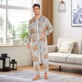 thumbnail image 6 of FORMRS Onesies Pajama for Adults Unisex Hoodie Winter Jumpsuit One Piece Sleepwear, Sizes S-2XL, Cartoon Bear, 6 of 7