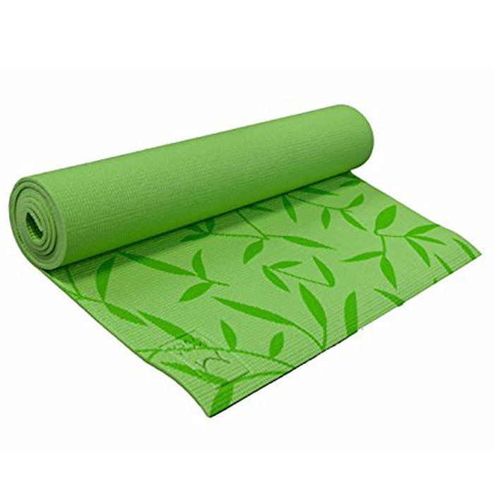 Bamboo Leaf Printed Double Vein Premium Yoga Mat by Maha Fitness