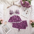 thumbnail image 2 of Women's I Love You Heart Print Pajama Set Lace Cami Top and Matching Shorts 2 Piece Spaghetti Strap Sleepwear Lounge Set, 2 of 7