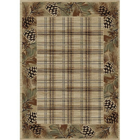 Mayberry Rug  5 ft. 3 in. x 7 ft. 3 in. American Destination Pembroke Plaid Area Rug - Multi Color