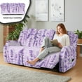 thumbnail image 3 of COEQINE Lazy Boy Recliner Chair Cover 3 Seater Sofa Slipcover 8 Pieces Comfy Dog Couch Cover Reclining Chair Slipcover with Side Pocket for Pets, Kids, Lavender Floral Purple, 3 of 8