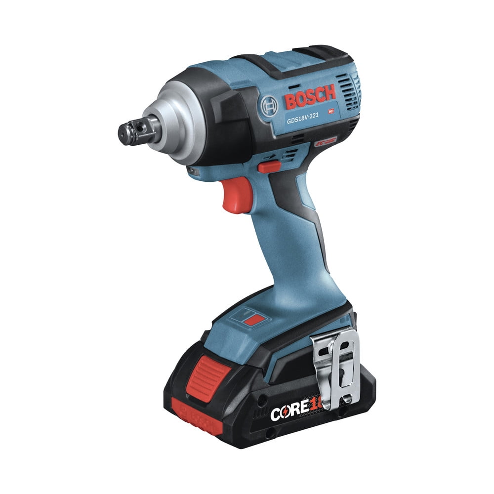 Restored Premium Bosch GDS18V-221B25-RT 18V EC Brushless Lithium-Ion 1/2 in. Cordless Impact Wrench Kit (4 Ah) (Refurbished)