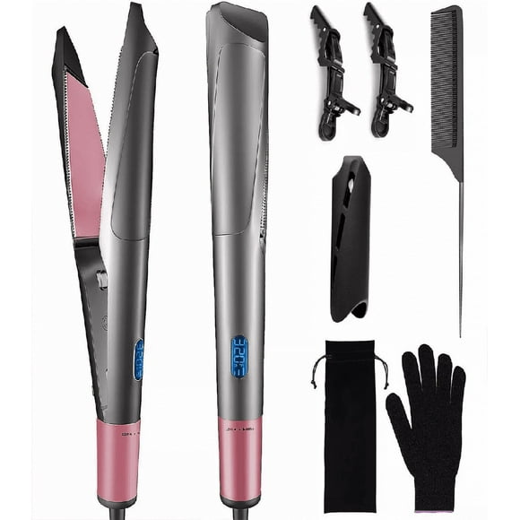 Rizador Y Plancha De Pelo 2 En 1 Con Pantalla Digital
