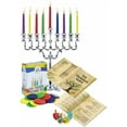 thumbnail image 3 of Hanukkah Menorah Candles Dreidels, Chanukah Guide Complete Set - Metal, Standard Version, 3 of 8