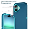thumbnail image 3 of Petocase for iPhone 16 Plus Case,Shockproof Dust/Drop Proof 3 in 1 Full Body Rugged Heavy Duty Durable Cover,Green, 3 of 7