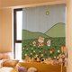thumbnail image 1 of Cortina adhesiva con bonito diseño de dibujos animados, diseño de velcro, cortinas opacas adhesivas para el hogar, dormitorio, salidas de primavera, 100 cm de ancho, 120 cm de alto, 1 of 5