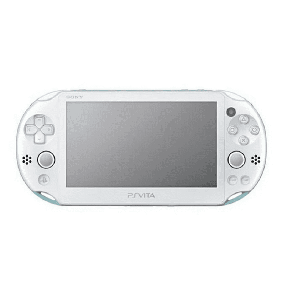 Restored Sony Playstation PS Vita 2000 Slim Game Console with Retrofam Charging Cable, Light Blue/White (Refurbished)